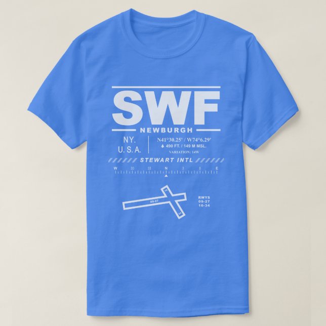 Stewart International Airport SWF Tee Shirt (Design vorne)