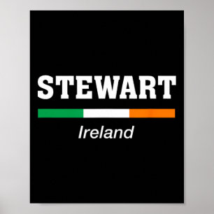 Stewart irischer Familienname St Patricks Day Irla Poster