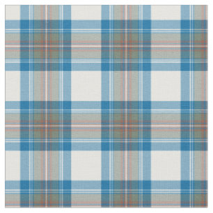 Stewart Muted Blue Tartan Stoff