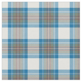 Stewart Muted Blue Tartan Stoff