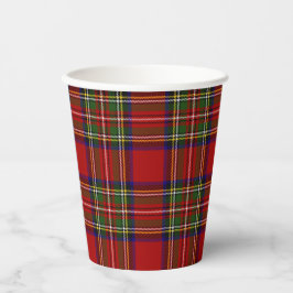 Stewart Royal Scottish Clan Tartan Paper Cups Pappbecher