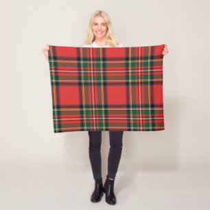 Stewart Royal Tartan. Fleecedecke