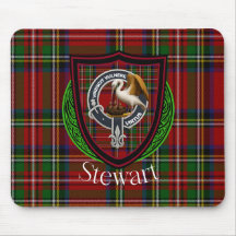 Stewart-Schottischer-Clan-Tartan und -Wappen 