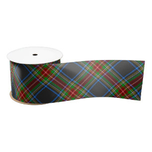 Stewart Stuart Black Clan Tartan Kariert Satinband