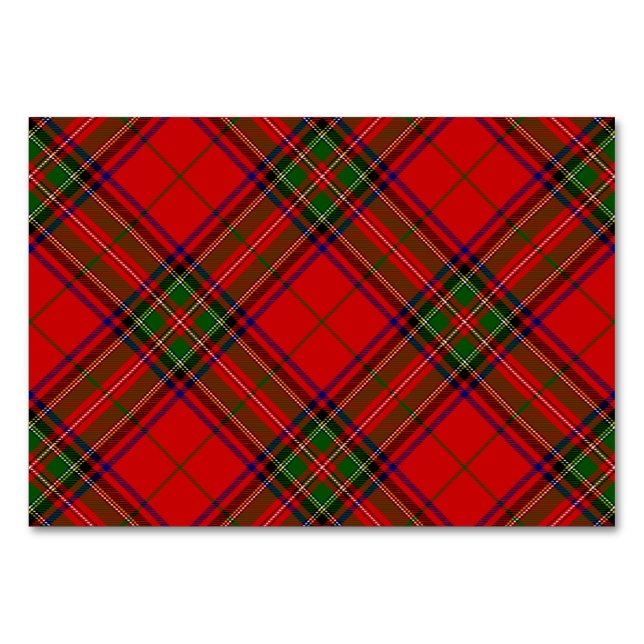 Stewart / Stuart tartan rot kariert Tischnummer (Vorderseite)