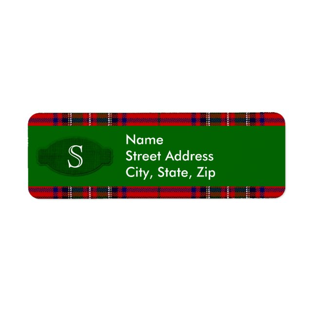 Stewart Tartan Address Label (Vorne)