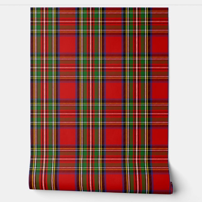 Stewart Tartan Kariert Scottish Clan Tapete (Abrollen)