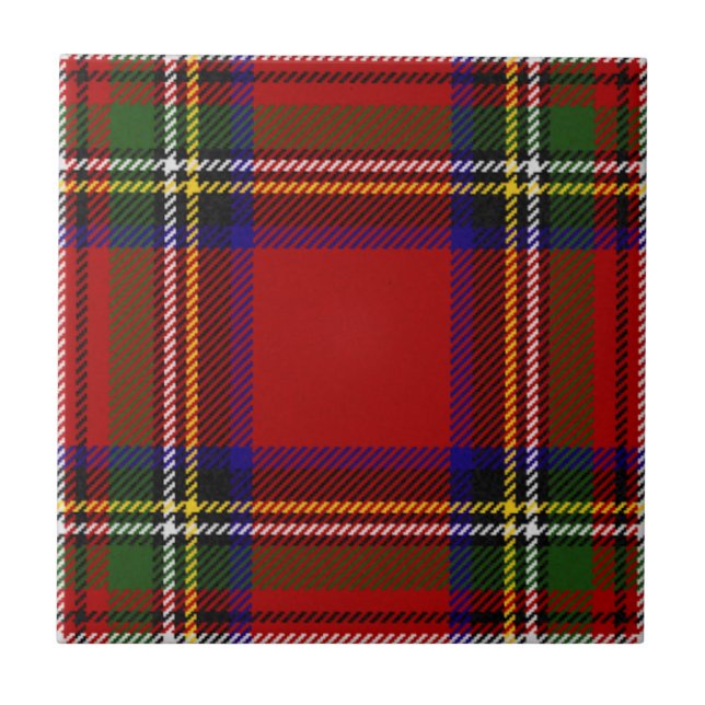 Stewart Tartan Kariertes Muster Fliese (Vorderseite)