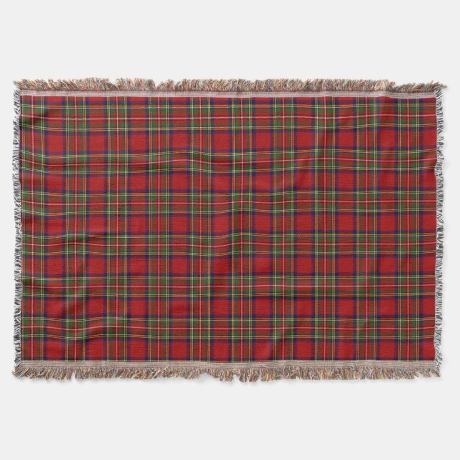 Stewart Tartan Kariertes schottisches Muster Decke (Vorderseite)