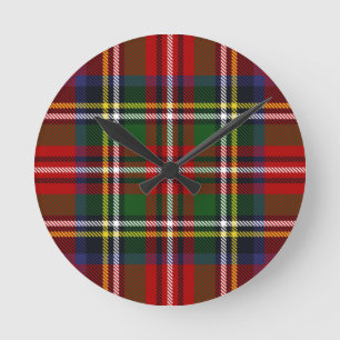 Stewart Tartan Runde Wanduhr