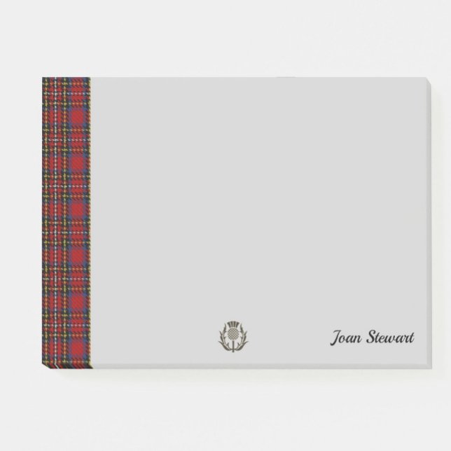 Stewart Tartan & Scottish Thistle Personalisiert Post-it Klebezettel (Von Creator hochgeladen)