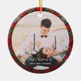 Stewart Tartan, unser erstes Verheiratetes Foto zu Keramik Ornament