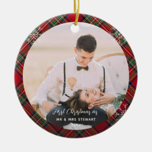 Stewart Tartan, unser erstes Verheiratetes Foto zu Keramik Ornament