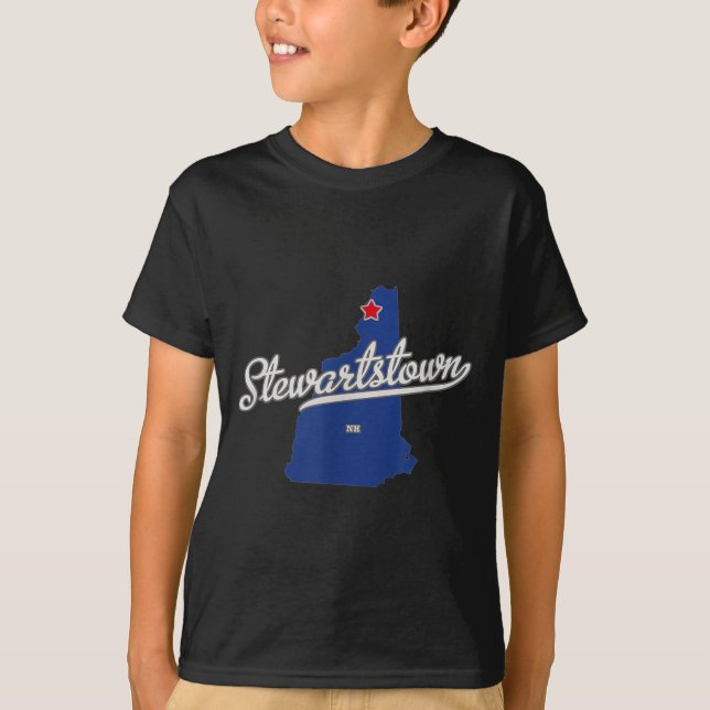 Stewartstown New Hampshire Nh Map  T-Shirt (Vorderseite)