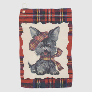 StewartTartanVintager Scottie-Hund Golfhandtuch