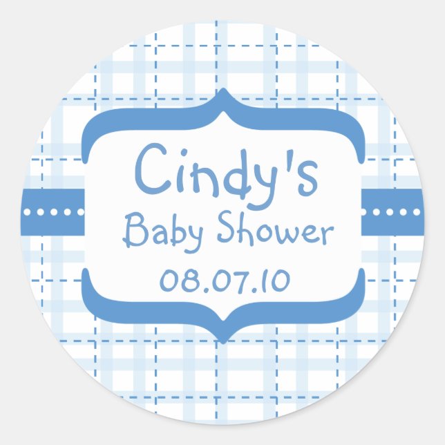 sti_bs005, Cindy's, Baby Shower, 08.07.10 Runder Aufkleber (Vorderseite)