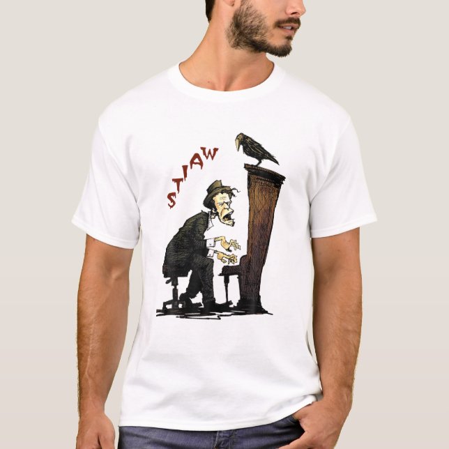 Stiaw Eagle Playing Piano Classic Tom Arts Waits Q T-Shirt (Vorderseite)