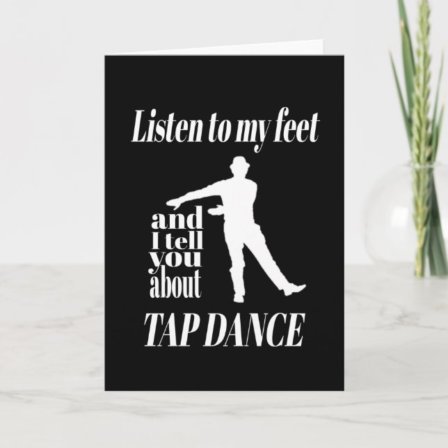 Stich Dance - Hören Sie auf meine Füße Stechend Ta Karte (Vorderseite)