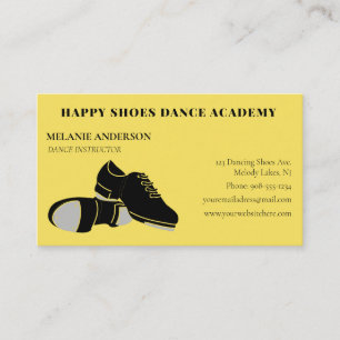 Stich Dance Lessons Instructor Gold Black Visitenkarte
