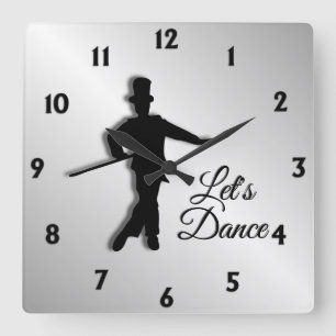 Stich Dancer Let's Dance Zwölf Zahlen Quadratische Wanduhr