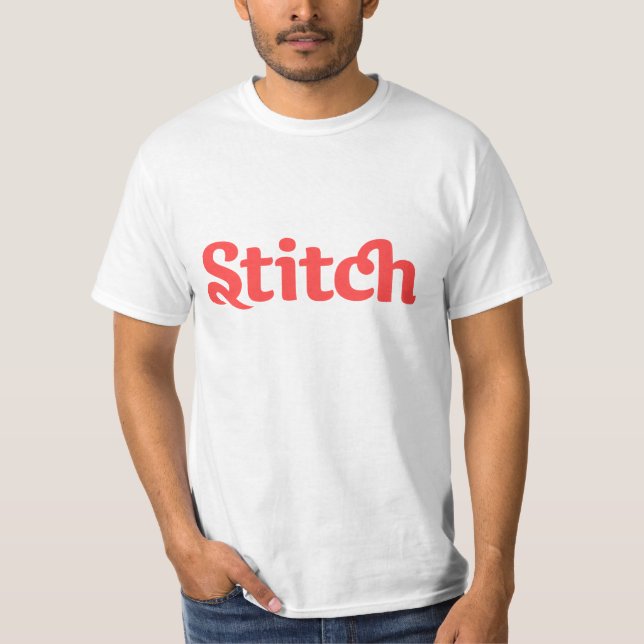 Stich-grundlegender T - Shirt (Vorderseite)