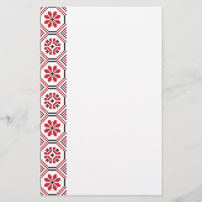 Stich-Muster Briefpapier (Vorderseite)