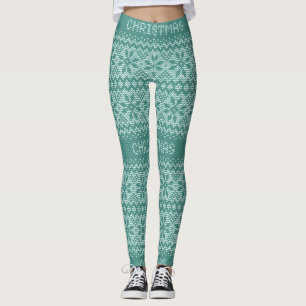 Stich-Muster geknetet8 Green ID208 Leggings