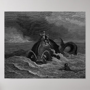 Stich-Seeungeheuer Gustave Dore Poster
