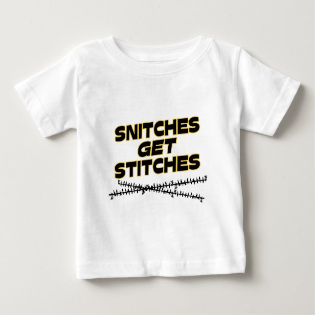 Stiche erhalten Stiche Baby T-shirt (Vorderseite)