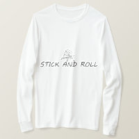 Stick and Roll, lustiger Stick-Mann, der Gitarre s