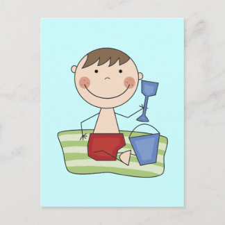 Stick Boy at Beach Tshirts und Geschenke Postkarte