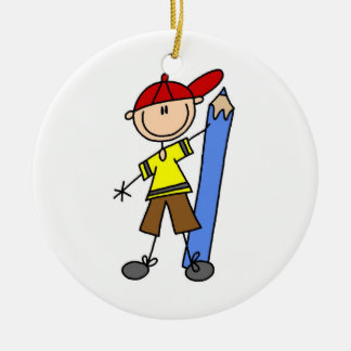 Stick Boy mit Stift Keramikornament