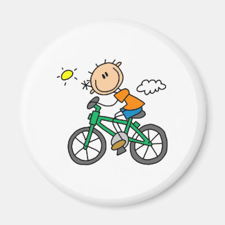 Stick Boy Riding Bicycle Magnet