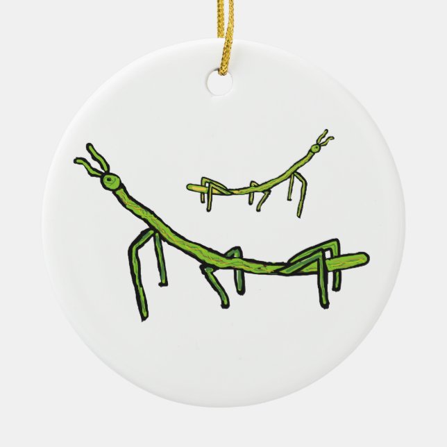 Stick Bug Insekt Keramik Ornament (Vorne)