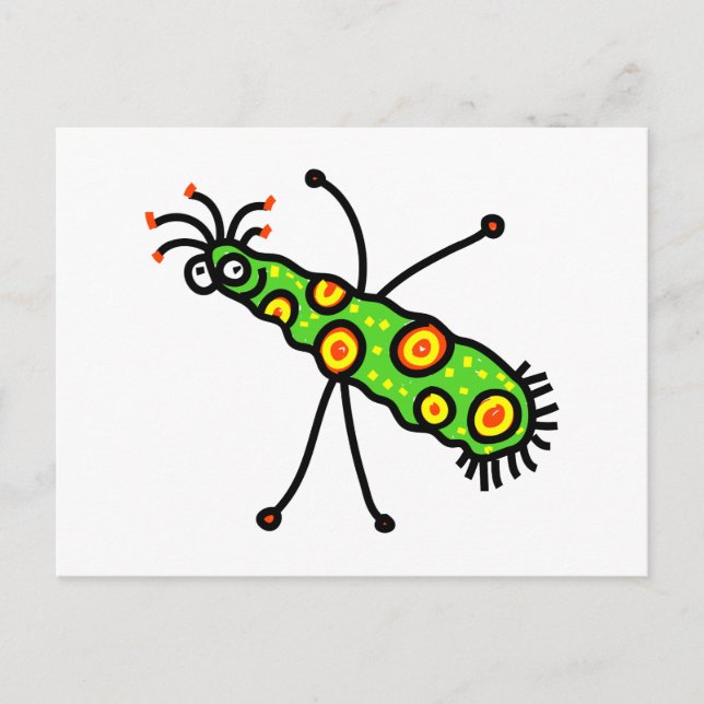 Stick Cartoon Germ Postkarte (Vorderseite)