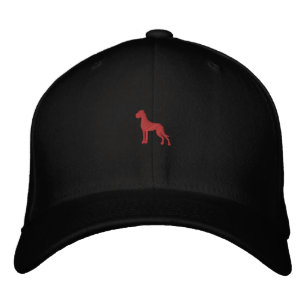 Stick Dogge rot 2,7 x 2,59 cm Recolor Bestickte Baseballkappe