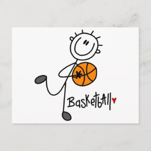 Stick-Figur-Basketball-T-Shirts und Geschenke Postkarte