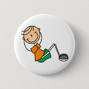 Stick-Figur beim Sit-Ups-Button Button