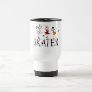 Stick-Figur-Eisläufer T-Shirts und Geschenke Reisebecher