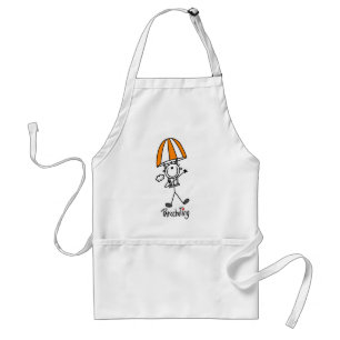 Stick-Figur-Fallschirmspringer-T-Shirts und Gesche Schürze