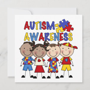 Stick Figur Kids Autism Awareness