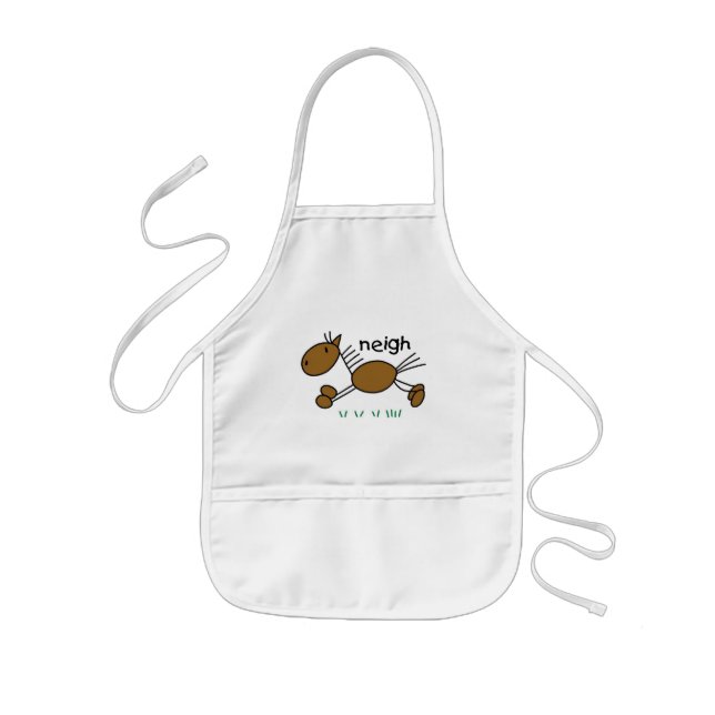 Stick-Figur-Pferd-T-Shirts und Geschenke Kinderschürze (Vorne)