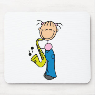Stick-Figur-Saxophon-Mauspad Mousepad