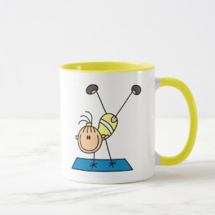 Stick-Figur-Turnerin bei Salti Mugs Tasse