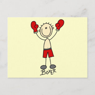 Stick Figure Boxen T-Shirts und Geschenke Postkarte