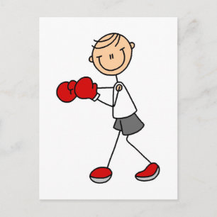 Stick Figure Boxen T-Shirts und Geschenke Postkarte