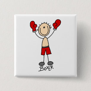 Stick Figure Boxer T-Shirts und Geschenke Button