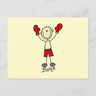 Stick Figure Boxer T-Shirts und Geschenke Postkarte
