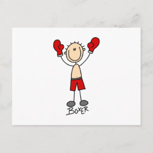 Stick Figure Boxer T-Shirts und Geschenke Postkarte