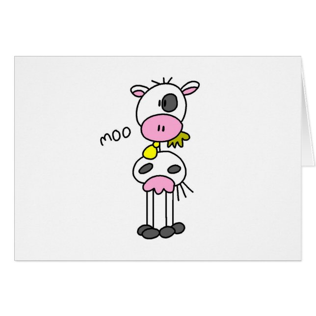 Stick Figure Cow Tshirts and Gifts (Vorderseite (Horizontal))